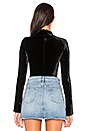 view 4 of 5 The Velour Turtleneck Bodysuit in Black