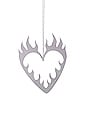 view 1 of 5 Flaming Heart Ornament in Silver