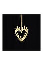 view 2 of 5 ОРНАМЕНТ GARDEN GLORY FLAMING HEART ORNAMENT in Gold