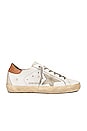 view 1 of 6 Superstar Sneaker in White & Light Brown