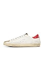 view 6 of 6 Superstar Sneaker in White, Taupe & Red