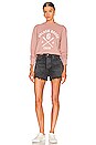view 4 of 4 Journey Sweatshirt in Woodrose & White