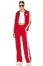 view 5 of 5 Denise Track Jacket in Tango Red & White