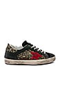 view 1 of 6 ZAPATILLA DEPORTIVA SUPERSTAR in Silver Gold Glitter & Red Star