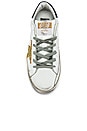 view 4 of 6 Superstar Sneaker in White, Navy & Gold Glitter