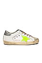 view 1 of 6 Superstar Sneaker in White Canvas & Fluorescent