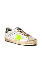 view 2 of 6 Superstar Sneaker in White Canvas & Fluorescent