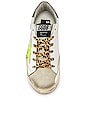 view 4 of 6 Superstar Sneaker in White Canvas & Fluorescent
