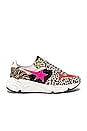 view 1 of 6 Running Sole Sneaker in Zoo Puzzle & Pink Fluo