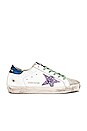 view 1 of 6 ZAPATILLA DEPORTIVA SUPERSTAR in Whiten Blue & Pink Glitter