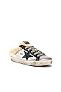 view 2 of 6 Superstar Sabot Sneaker in Silver, Black Leather & Shearling