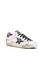 view 2 of 6 Superstar Sneaker in White, Fuchsia Python & Glitter Star