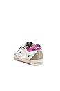 view 3 of 6 Superstar Sneaker in White, Fuchsia Python & Glitter Star