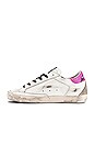 view 5 of 6 Superstar Sneaker in White, Fuchsia Python & Glitter Star