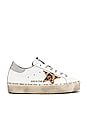 view 1 of 6 SNEAKERS HI STAR in White Leather, Leopard & Lurex Lace