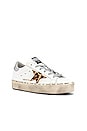 view 2 of 6 SNEAKERS HI STAR in White Leather, Leopard & Lurex Lace