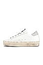 view 5 of 6 SNEAKERS HI STAR in White Leather, Leopard & Lurex Lace