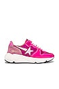 view 1 of 6 SNEAKERS RUNNING SOLE in Fuchsia Suede, Pink Star & Glitter