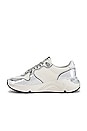 view 5 of 6 ZAPATILLAS DEPORTIVAS RUNNING SOLE in White & Silver Crack