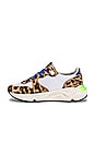 view 5 of 6 SNEAKERS RUNNING SOLE in Leopard Pony & Silver Glitter Star