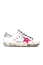 view 1 of 6 Superstar Sneaker in White, White & Pink Star