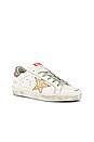 view 2 of 6 Superstar Sneaker in White, Yellow Gold & Beige Brown Leopard