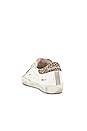 view 3 of 6 Superstar Sneaker in White, Yellow Gold & Beige Brown Leopard