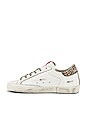 view 5 of 6 Superstar Sneaker in White, Yellow Gold & Beige Brown Leopard