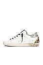 view 5 of 6 Superstar Sneaker in White, Fuchsia Fluorescent, Silver & Brown Leopard