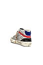view 3 of 6 Mid Star Glitter Sneaker in Silver, Red & Black