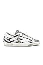 view 1 of 7 Superstar Sneaker in White, Silver & Black Flag