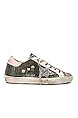 view 1 of 6 ZAPATILLA DEPORTIVA SUPER STAR in Green Camouflage, Silver, Pink, & White