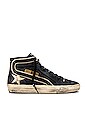 view 1 of 6 Slide Sneaker in Black & Gold