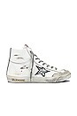view 1 of 6 Francy Sneaker in White, Black, & Silver Platinum