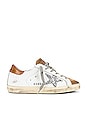 view 1 of 6 Superstar Sneaker in White, Tobacco, Silver, & Taupe