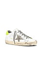 view 2 of 6 Superstar Sneaker in White, Ice, & Lime Green