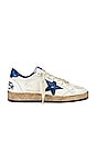 view 1 of 6 Ball Star Sneaker in White & Bluette