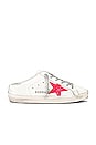 view 1 of 6 Superstar Sabot Sneaker in White & Pink Fluorescent