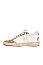 view 5 of 6 Ball Star Sneaker in White, Taupe, & Silver
