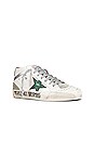 view 2 of 6 Mid Star Sneaker in White, Ice, Emerald Green, & Silver