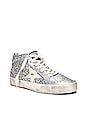 view 2 of 6 Mid Star Sneaker in Silver, Ivory, & Black