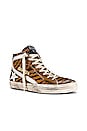 view 2 of 6 Slide Sneaker in Brown Zebra & White