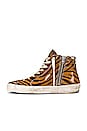 view 5 of 6 Slide Sneaker in Brown Zebra & White