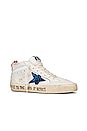 view 2 of 6 SNEAKERS MID STAR in White, Blue, & Pink