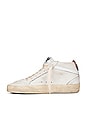view 5 of 6 SNEAKERS MID STAR in White, Blue, & Pink
