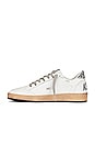 view 5 of 6 Ball Star Sneaker in White & Silver