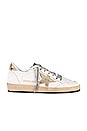 view 1 of 6 ZAPATILLA DEPORTIVA BALL STAR in Milk & Gold