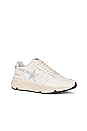 view 2 of 6 Running Sneaker in White, Silver, & Gold