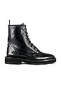 view 1 of 5 Combat Leather Upper Boot in Black