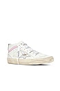 view 2 of 6 SNEAKERS MID STAR in White, Silver, & Pink